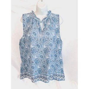 Violet + Claire Size XL Blue Floral cottage core bloom core care nwt blouse
